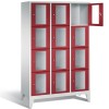 CLASSIC Locker with transparent doors (12 wide compartments)